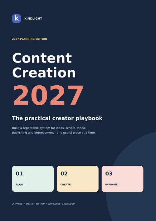 Content Creation 2027 - Kindlight 25-page English PDF guide cover